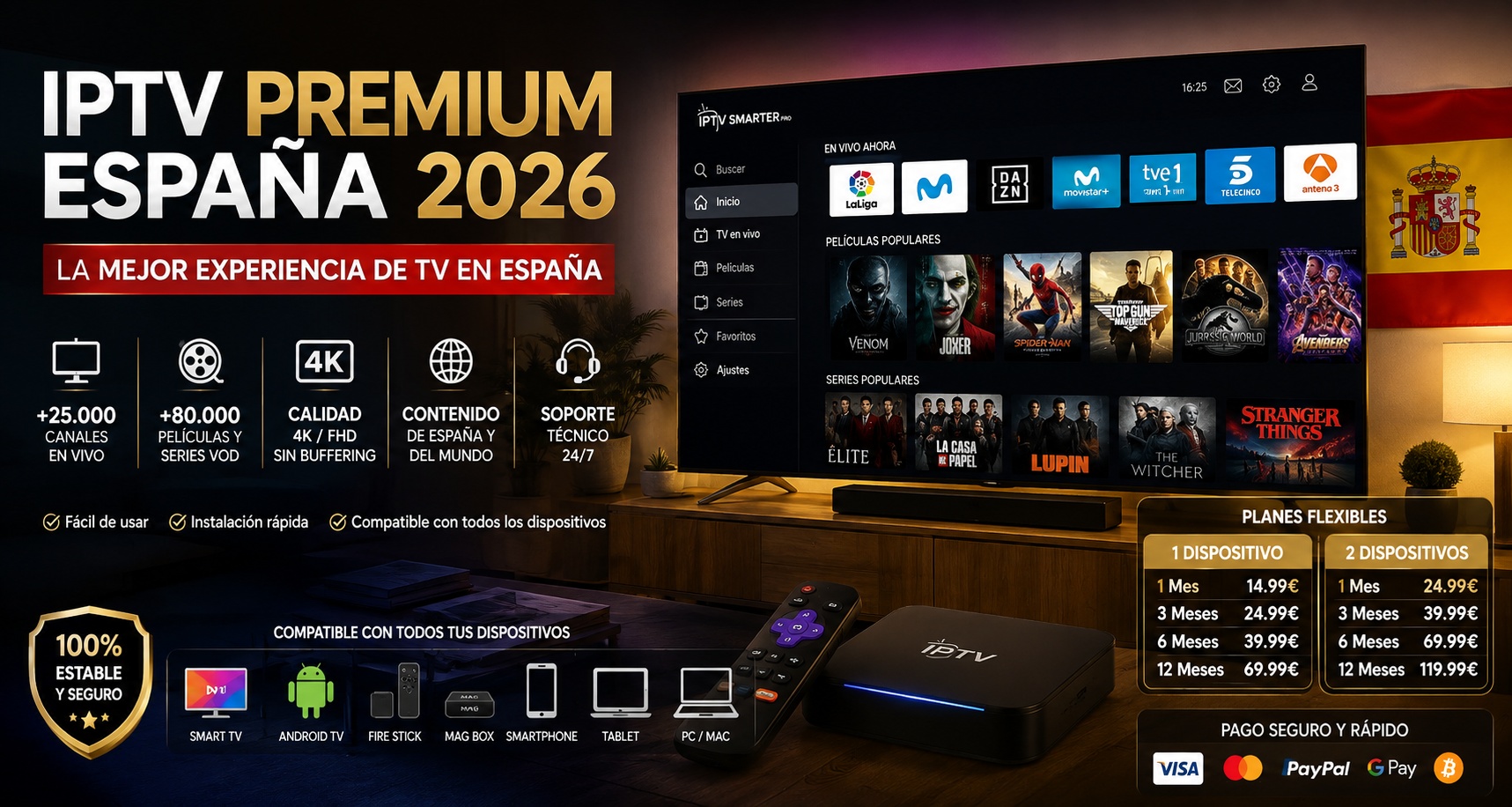 IPTV Premium España para televisión online de calidad